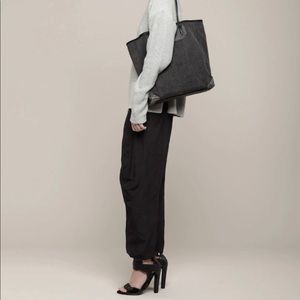 Alexander Wang Prisma black denim bag tote